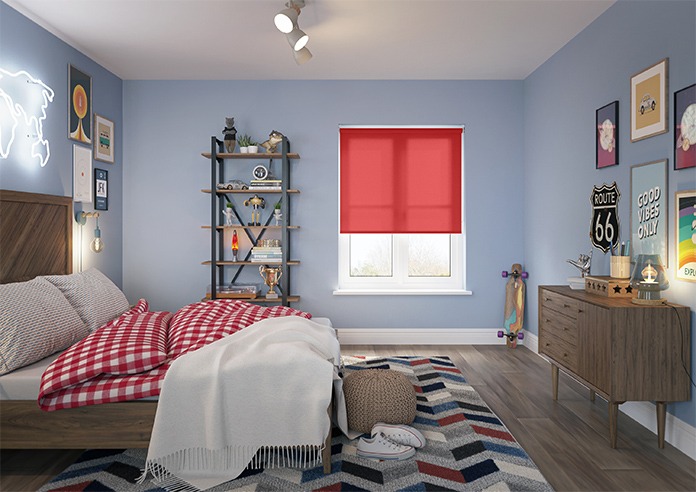 Roma (FR), Crimson - Twist&Fit Roller Blind - Image 8
